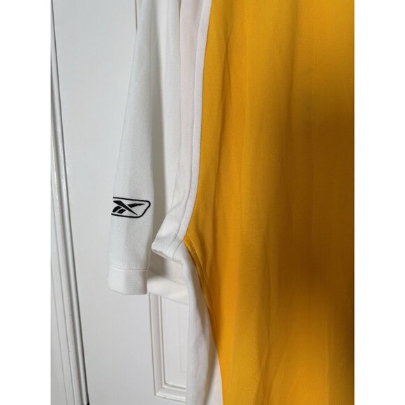 Reebok Pittsburgh Steelers Men’s Yellow White Polo Size Large EUC - Picture 7 of 10
